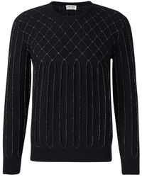 Saint Laurent - Knitted Lurex Details Sweater - Lyst