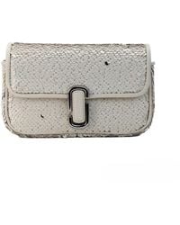 Marc Jacobs - The Mini J Shoulder Bag Cream Sequined Crossbody Leather - Lyst