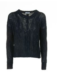 Base London - Crew-Neck Sweater With Braid Motif - Lyst