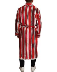 Dolce & Gabbana - Striped Silk Night Gown Robe Clothing - Lyst