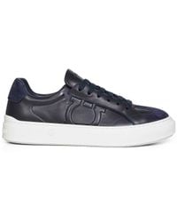 Ferragamo - Leather Gancini Sneakers - Lyst