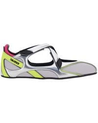 The Attico - 'Floor 01' Ballet Shoes With Logo On The Side And Cut-Out Design - Lyst