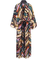 Anjuna - Viola Kimono Dress With Tiger Print - Lyst