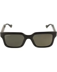 Gucci - Square Logo Lens Sunglasses - Lyst