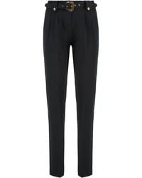 Versace Jeans Couture - Versace Stretch Viscose Trousers Straight - Lyst