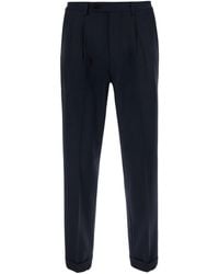 Michael Coal - Double Pleated Trousers Tech Fabric Wool - Lyst