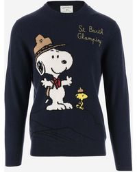 Mc2 Saint Barth - Wool Blend Sweater With Snoopy Special Edition Peanuts - Lyst