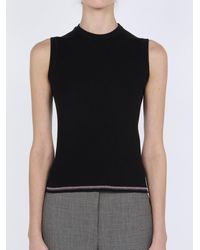 Thom Browne - Top Sans Manches Côtes En Laine Mérinos À Rayures Rwb - Lyst