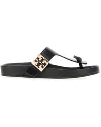 Tory Burch - Leather Mellow Thong Sandals - Lyst