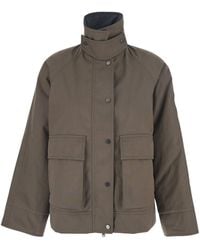 Brunello Cucinelli - Jacket With High Neck And Patch Pockets On The Chest - Lyst