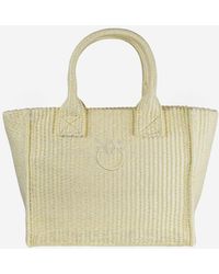 Pinko - Shopping Bag Raffia Polypropylene Shoulder - Lyst