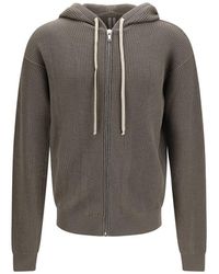 Rick Owens - Gray Wool Oves Aries Hoodie - Lyst