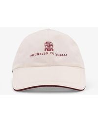 Brunello Cucinelli - Nylon Hat With Embroidered Logo On The Front - Lyst