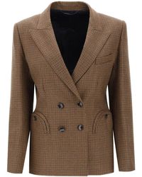 Blazé Milano - 'charmer Virago' Double Breasted Blazer In Houndstooth - Lyst