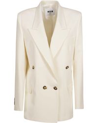 MSGM - Double-Breasted Classic Blazer - Lyst