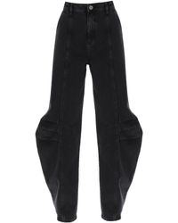 ROTATE BIRGER CHRISTENSEN - Baggy Jeans With Curved Leg - Lyst