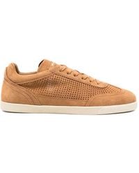 Kiton - Perforated Leather Sneakers - Lyst