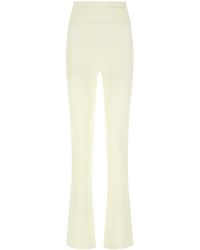 ANDREADAMO - Ivory Stretch Viscose Blend Pant - Lyst