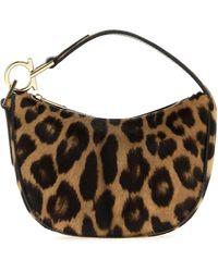 Ferragamo - Printed Calf Hair Handbag - Lyst