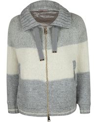 Herno Zip Knitted Jumper - Grey