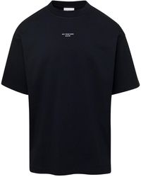 Drole de Monsieur - Black Classic Nfpm T-shirt With Logo Print In Cotton Blend - Lyst