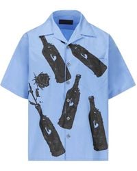 Prada - Symbole Print Cuban Shirt - Lyst
