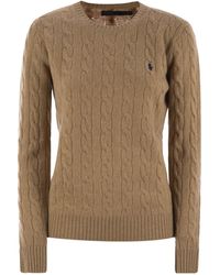 Polo Ralph Lauren - Plaited Wool And Cashmere Crew-Neck - Lyst