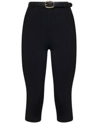 Self-Portrait - Compact Knit Capri Leggings - Lyst