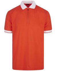 Kiton - Piqué Polo Shirt With Zip - Lyst