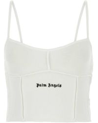 Palm Angels - Classic Logo Rib Vest Top - Lyst