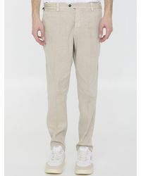 PT01 - Linen And Cotton Trousers - Lyst