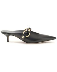 Balenciaga - Black Calf Leather Bos Taurus Mules - Lyst