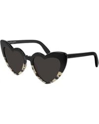 Saint Laurent - Sunglasses In Havana Acetate Loulou - Lyst