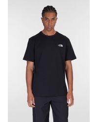 The North Face - Ss Ref Box Nse Tee T-shirt In Black Cotton - Lyst