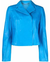Ferragamo - Notched-Lapel Long-Sleeve Jacket - Lyst