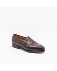 Edward Green - Piccadilly Burgundy Antique Calf Penny Loafer - Lyst