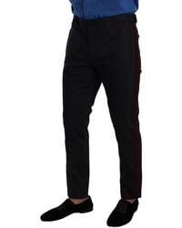 Dolce & Gabbana - Blue Bordeaux Cotton Skinny Chino Pants - Lyst