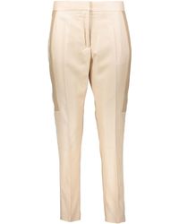 Burberry - Wool And Silk Pants - Lyst