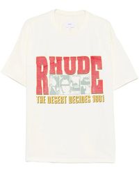 Rhude - Cotton T-Shirt T-Shirts And Polos - Lyst