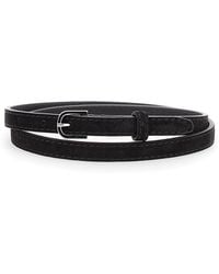 TOTEME - Suede Belt With Logo Detail - Lyst