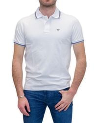 Emporio Armani - Embroidered Logo Polo - Lyst
