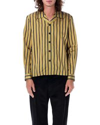 Bode - Alumni Stripe Long Sleeve Shirt - Lyst