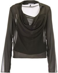 Patrizia Pepe - Georgette Crepe Blouse - Lyst