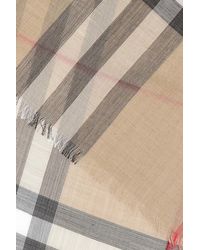 Burberry - Embroidered Wool Blend Foulard - Lyst