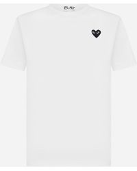 Comme des Garçons - Heart Patch Cotton T-Shirt - Lyst