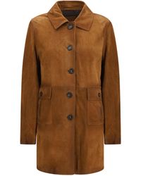 Valstar - Long Suede Jacket Calf Leather - Lyst