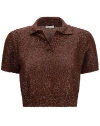 Brunello Cucinelli - Bordeaux Linen Pattern Shirt - Lyst