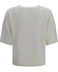 Brunello Cucinelli - Short-Sleeve Cashmere And Silk Sweater - Lyst