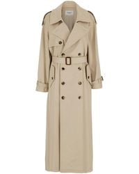Saint Laurent - Maxi Trench Coat - Lyst