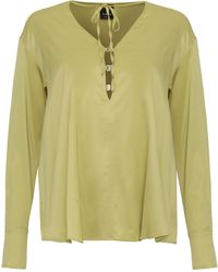 Pinko - Viscose Blouse Elastane Blouses - Lyst